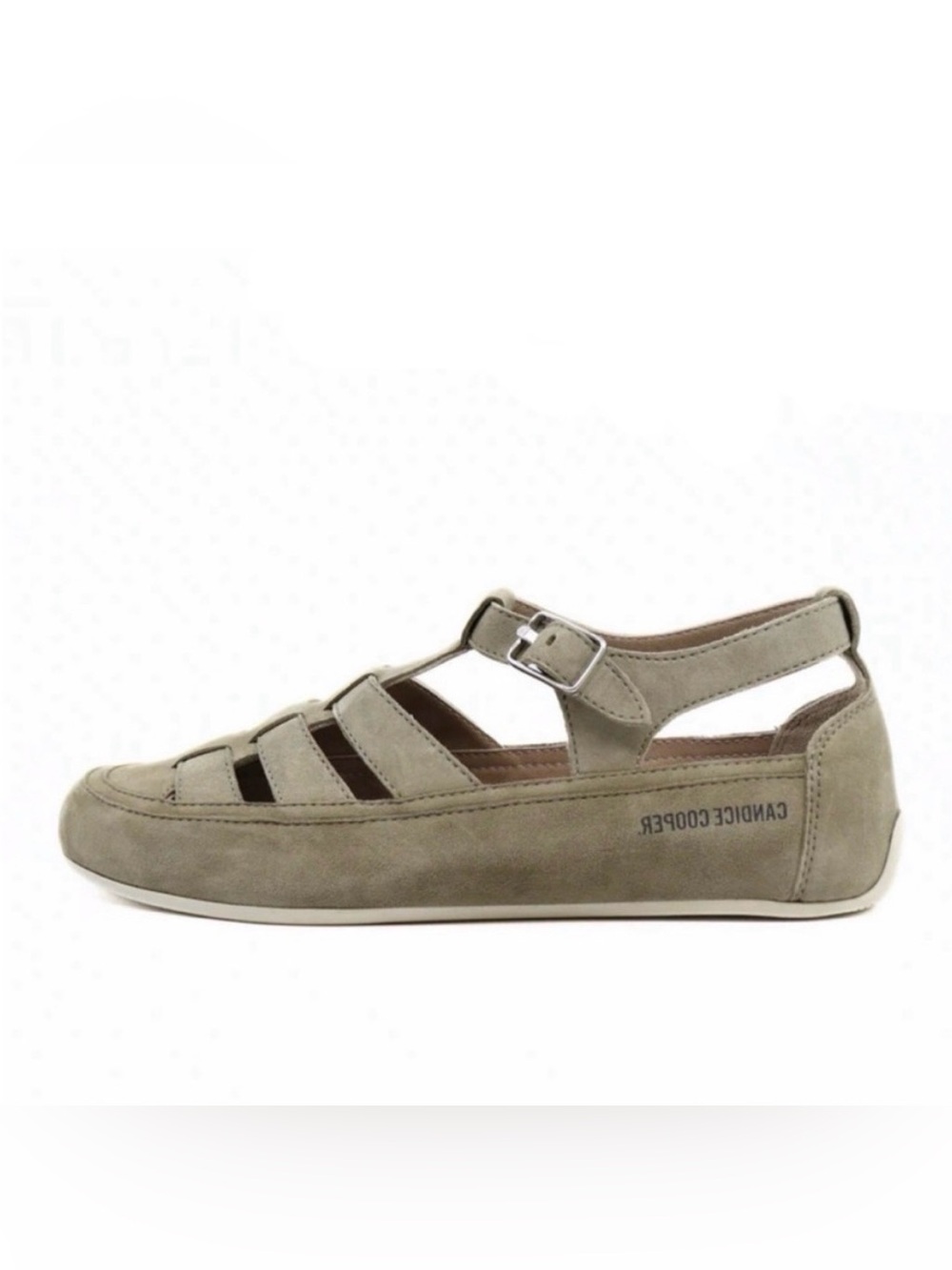 Candice Cooper Rock T-Bar Velvet Suede Slate